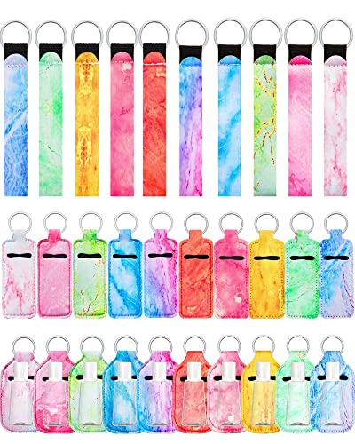 Chic Geiserailie 40 Pcs Travel Hand Sanitizer & Lipstick Keychain Set for Women