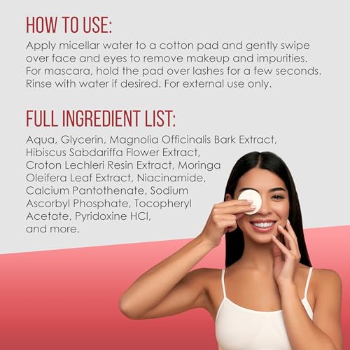 ECOLATIÈR Micellar Water for Sensitive Skin with Aloe Vera - Magnolia, 13.5 Fl Oz