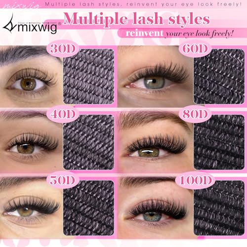 Lash Clusters Kit 1596PCS | Wispy Volume Eyelash Extensions for Beginners