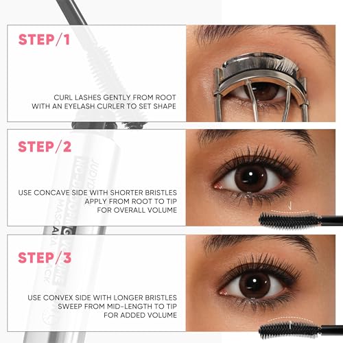 JUDYDOLL Waterproof Volumizing Mascara - Long-Lasting, Smudge-Proof, Clump-Free Black Lash Enhancer with Squalane