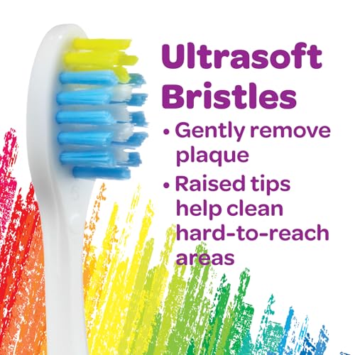 GUM Crayola Pip-Squeaks Kids Toothbrush Set, 4 Pack - Ultra-Soft