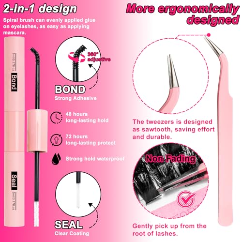 MilyBest 100D Lash Clusters Kit | 10-18mm D Curl Eyelash Extensions