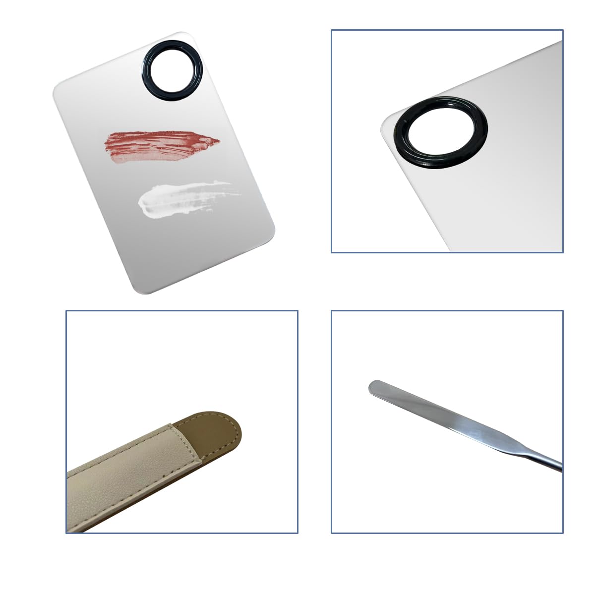 Korean Makeup Spatula Set - Professional Stainless Steel Spatulas & Foundation Palette | Ideal for Flawless Application