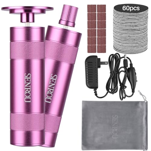 SENROU Electric Foot Callus Remover - 2-in-1 Filer & Nail Filer, 1 Count (Pink)