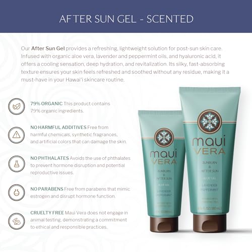 Maui Vera After Sun Gel - Lavender & Peppermint (6.5 oz)