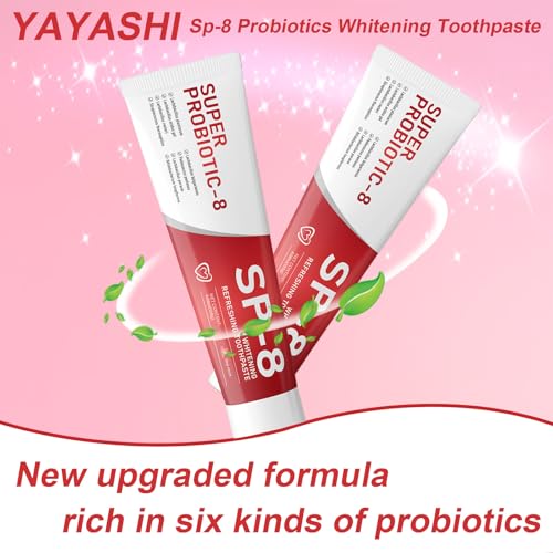 Probiotic Whitening Toothpaste 2-Pack - Fluoride-Free, Deep Clean & Fresh Mint