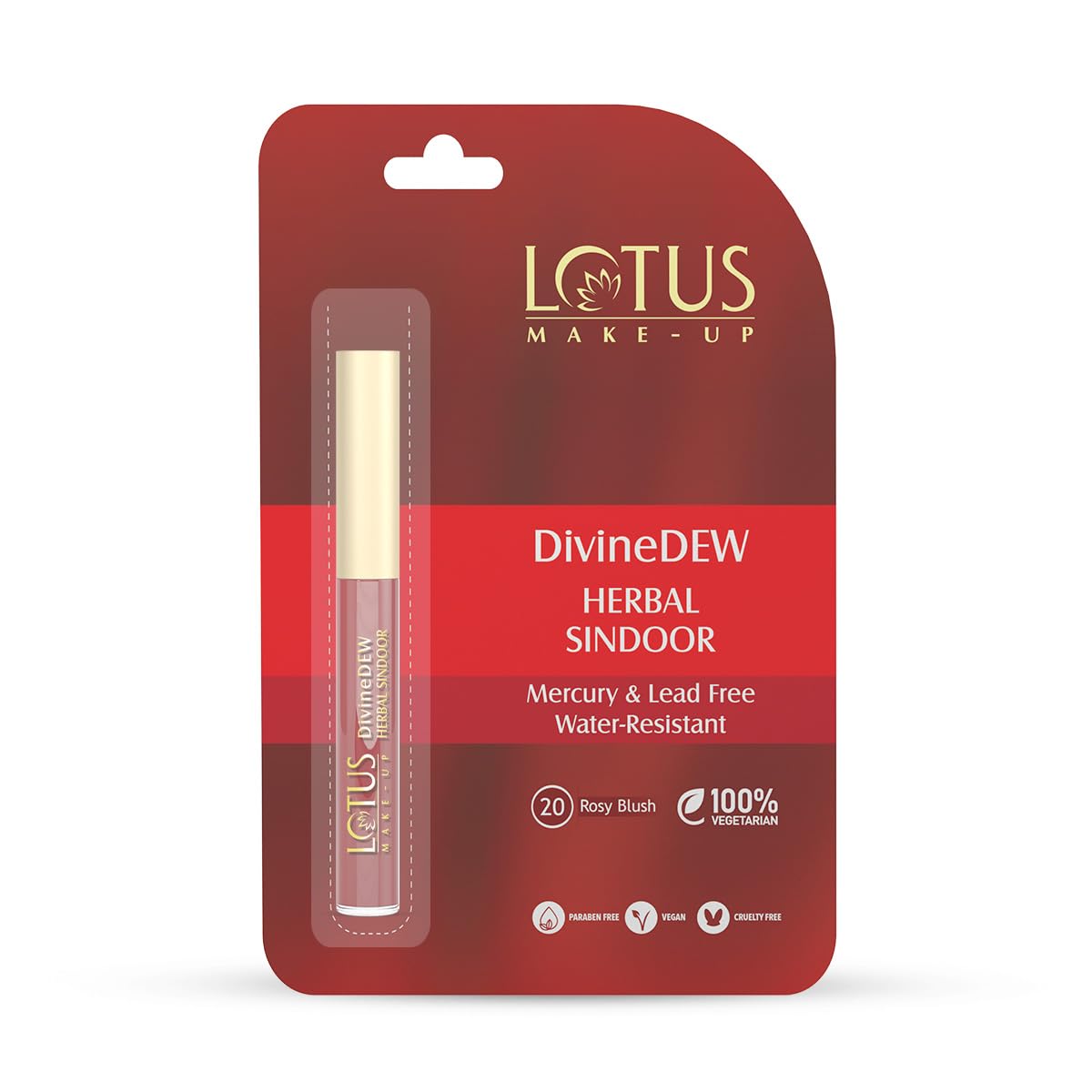 Lotus Herbals DivineDew Herbal Sindoor, Rosy Blush, 8g