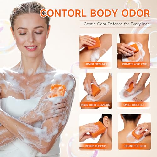 VISRIE Persimmon Anti-Odor Soap Bar - 6 Pack for All Skin Types