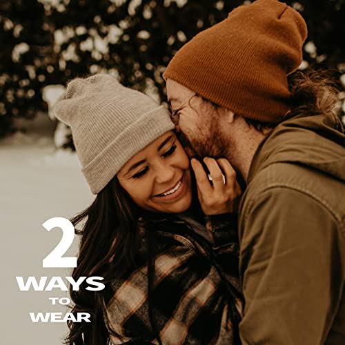 Rosoz Beanie for Men Women Navy Blue - Cuffed Knit Hat Unisex Winter Cap