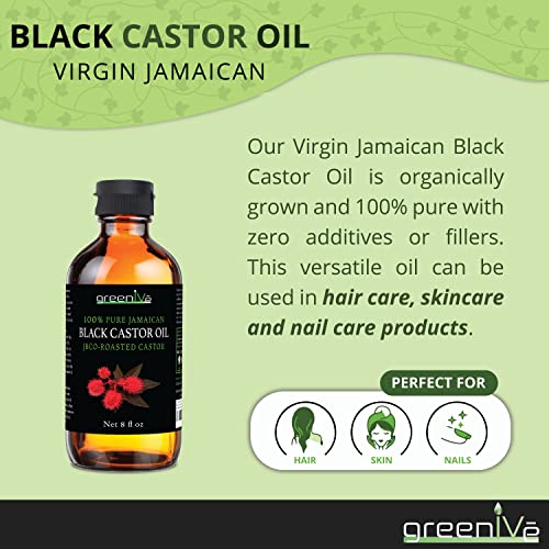 GreenIVe Jamaican Black Castor Oil 1 Fl Oz Pure Hair & Skin Treatment