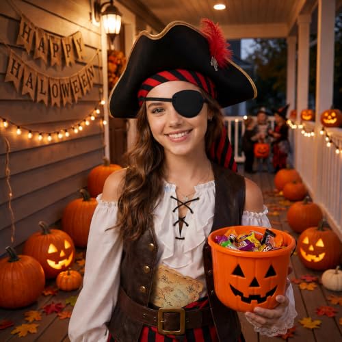 Adult Black Eye Patch for Costumes & Focus, Adjustable Soft Fabric