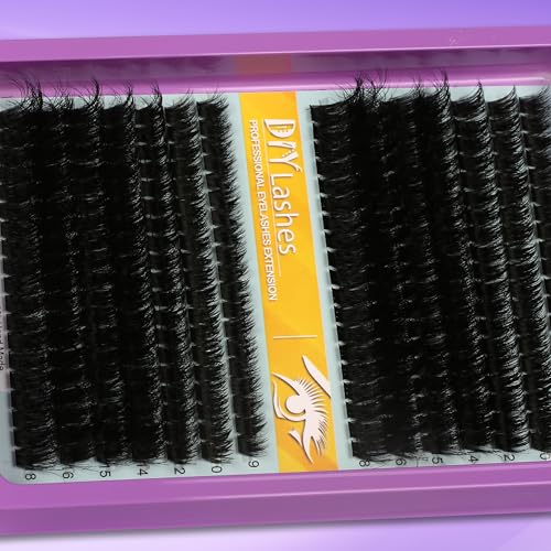 Himirell 60P C Curl Lash Clusters Extensions DIY Eyelash Kit 9-18mm Wispy Natural Look