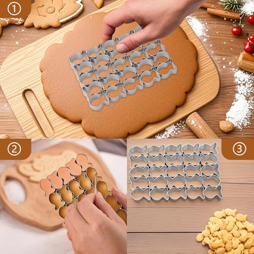 25-Cavity Goldfish Cookie Cutter - Stainless Steel Mini Molds