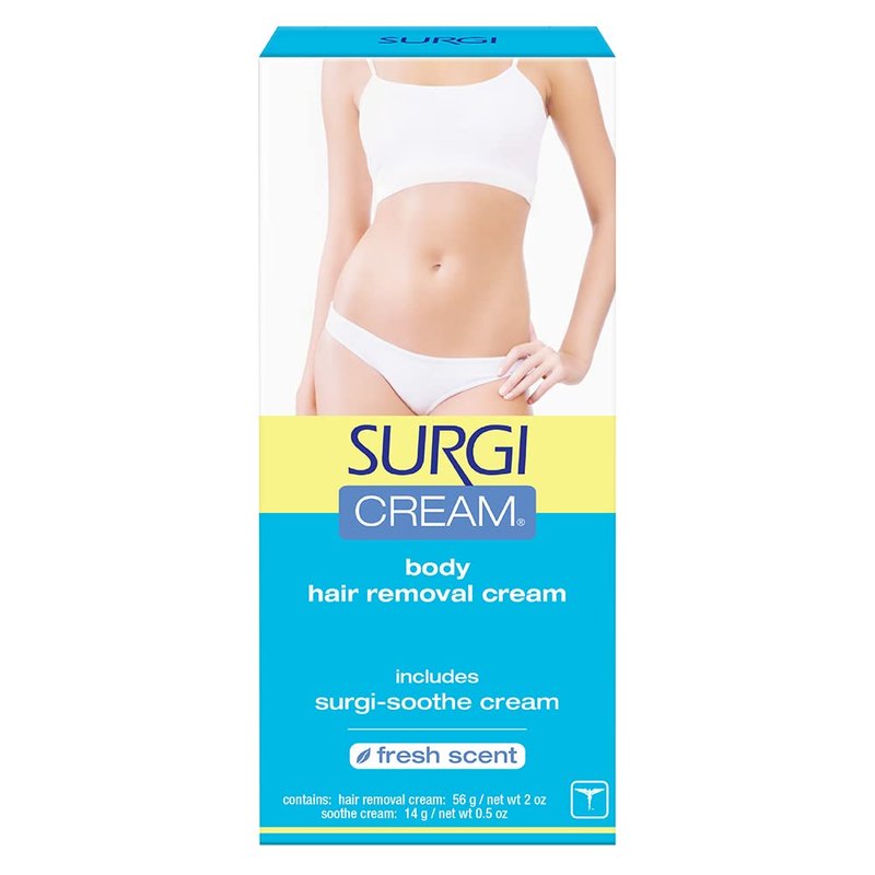 Surgiwax Body Hair Removal Cream, Hair Remover for Bikini & Legs 56g/2oz (SURGI82501)