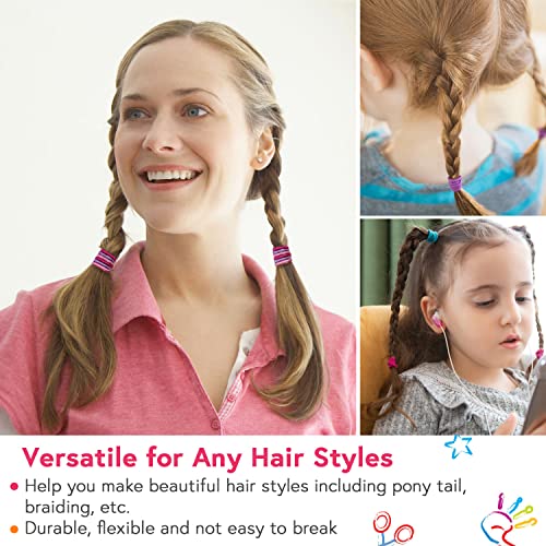 MaryLavender 200-Pack Small Seamless Hair Ties for Girls Women - Color 3