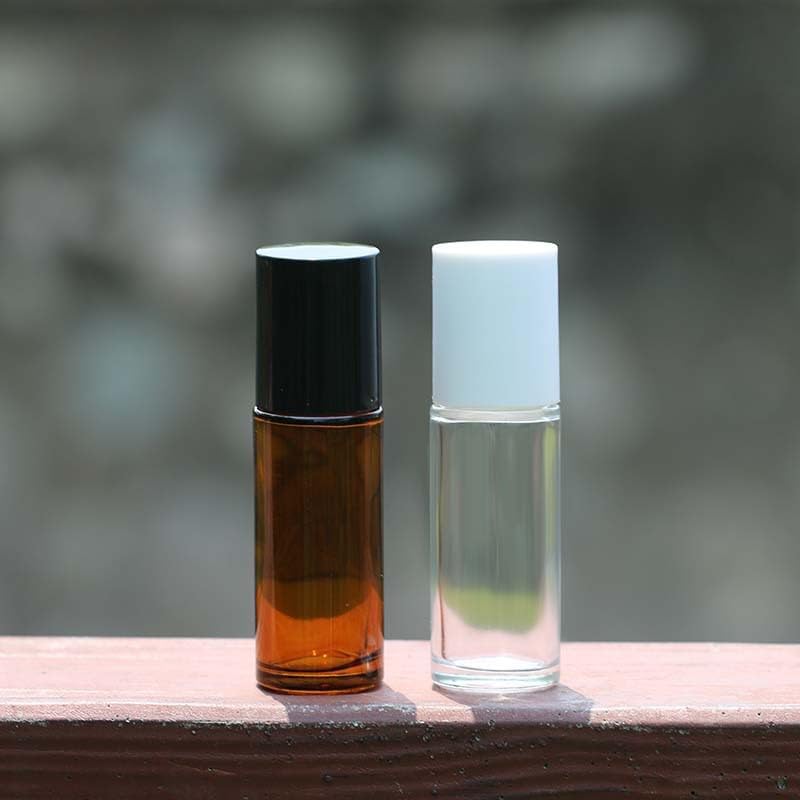 Essential Oil Roller Bottles - 30ml Brown Glass Refillable Roll-On Containers | 2 Pack for Fragrance and Cosmetics