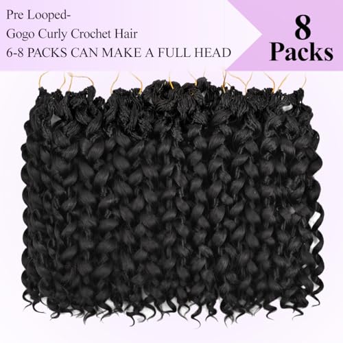 FEILIMEI GoGo Curl Crochet Hair Extensions - Pre-Looped Synthetic Boho Style
