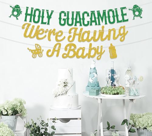 Holy Guacamole Baby Shower Banner - Avocado Theme Decorations