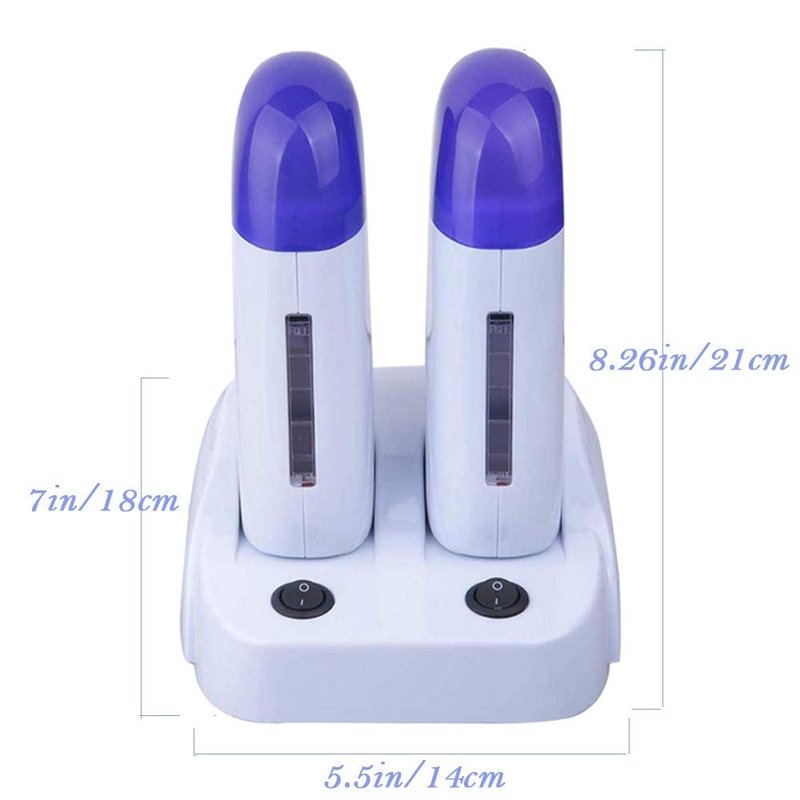 Nynelly Wax Warmer Kit for Hair Removal, Double Depilatory Wax Heater with Heater Base for Hair leg, Armpit, Bikini