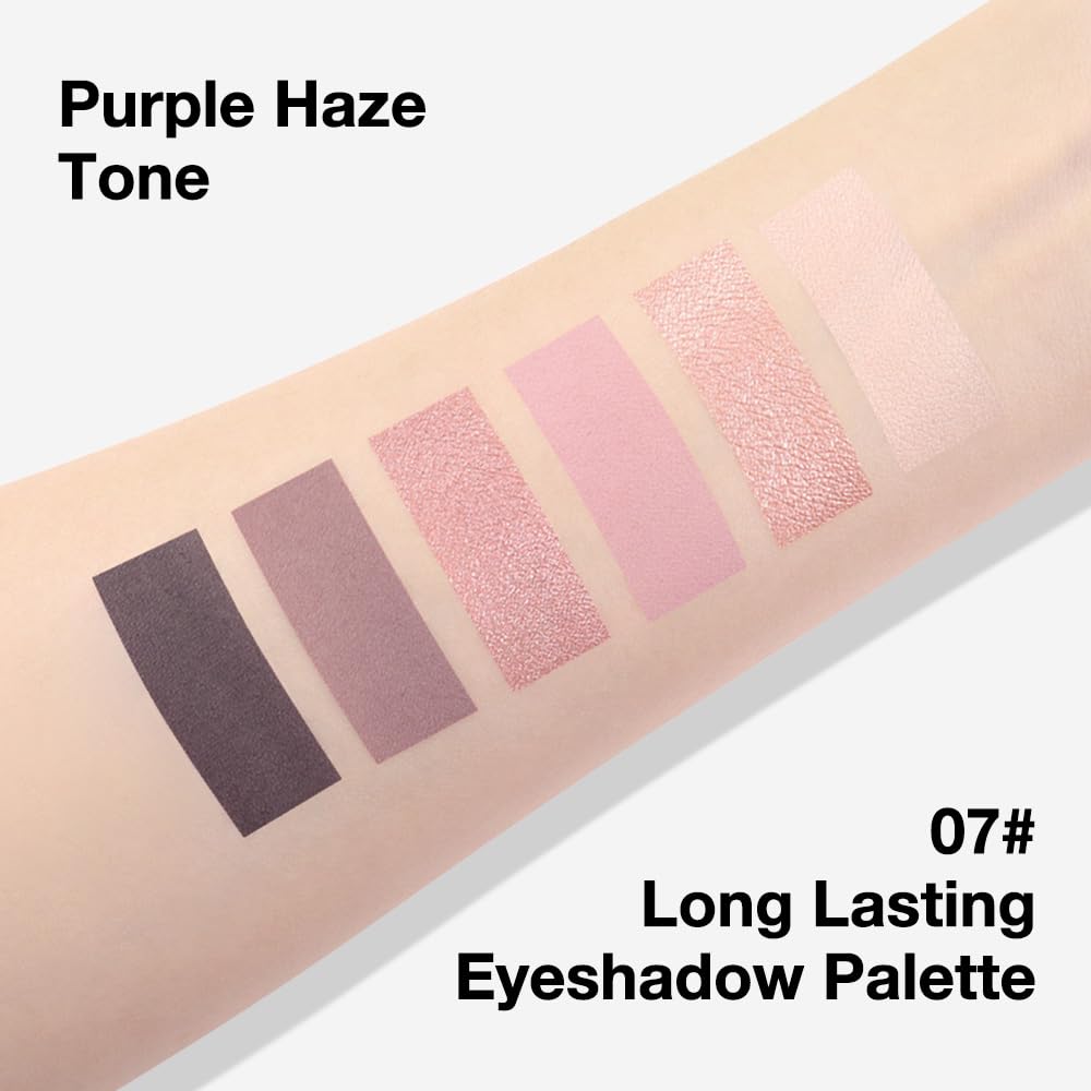Eye Shadow Palette for Older Women - 6 Colors, High Pigment, Mini Travel Size | Green Eyes, Nude Pink, Rose Gold