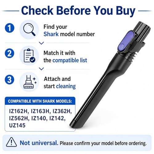 Crevice Tool Attachment for Shark Cordless Vacuums - Durable & Versatile