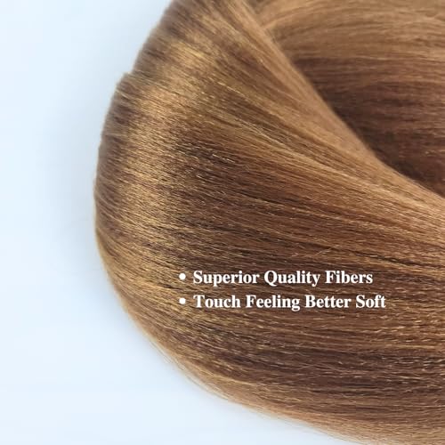 26 Inch Brown Pre-Stretched Braiding Hair - Hypoallergenic Synthetic