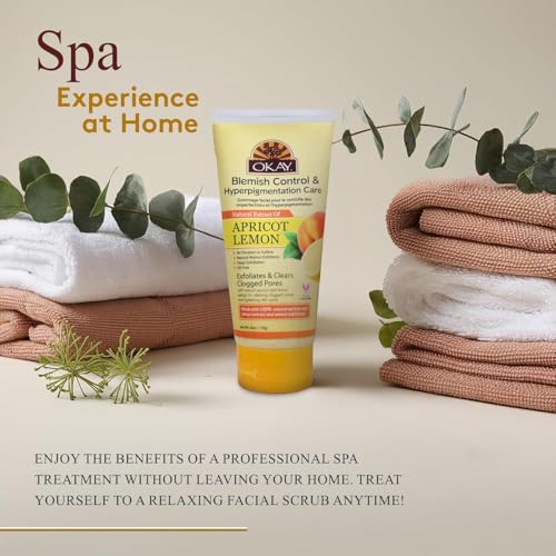 OKAY Apricot Oil Control Facial Scrub - 6 Oz Exfoliating Cleanser