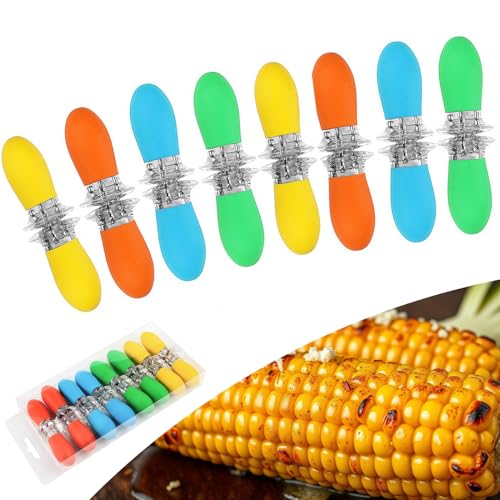 VinBee 8 Pairs Corn on the Cob Holders Set with Interlocking Design