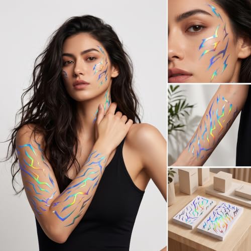 80Pcs Dark Fantasy Demon Mark Temporary Tattoos for Cosplay