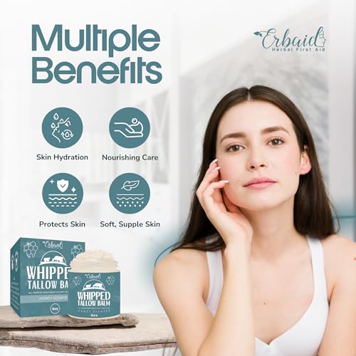Beef Tallow Balm - Natural Grass-Fed Whipped Moisturizer for Eczema & Dry Skin