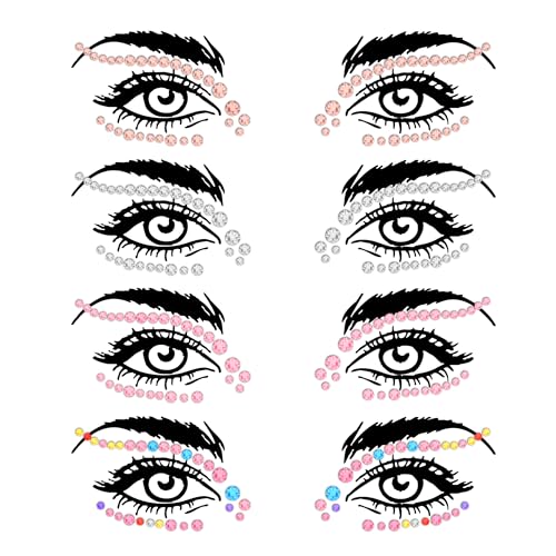 FACEGEM LONDON Self-Adhesive Face Jewels Rhinestone Gems for Festival Makeup