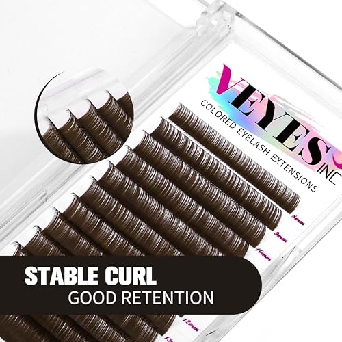 VEYES INC Dark Brown CC 0.03 Lash Extensions 8-16mm Mixed Length Tray - Natural Look