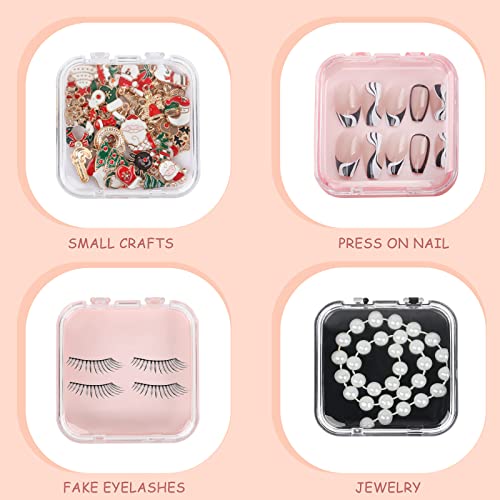 20 Press-On Nail Storage Boxes with Adhesive Tape - 4 Colors