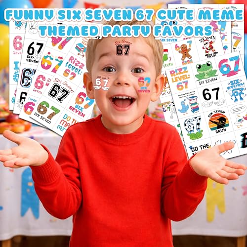 Kids Temporary Tattoos 120-Piece Fun Set | Pre-Cut Meme & Party Stickers