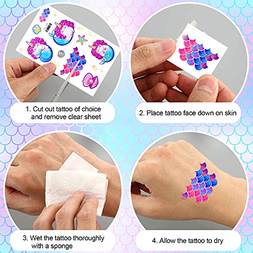 Konsait Glitter Temporary Tattoos for Kids - 24 Sheets of Fun