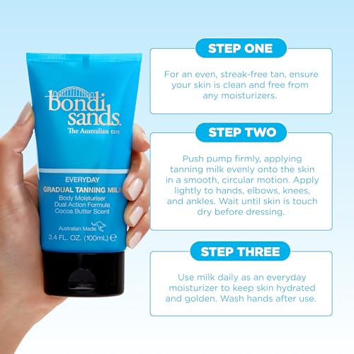 Bondi Sands Everyday Gradual Tanning Milk 5.07 Fl Oz with Aloe Vera & Vitamin E
