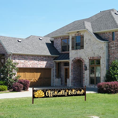 Officially Retired Banner - 9.8ft Party Decoration for Retirement