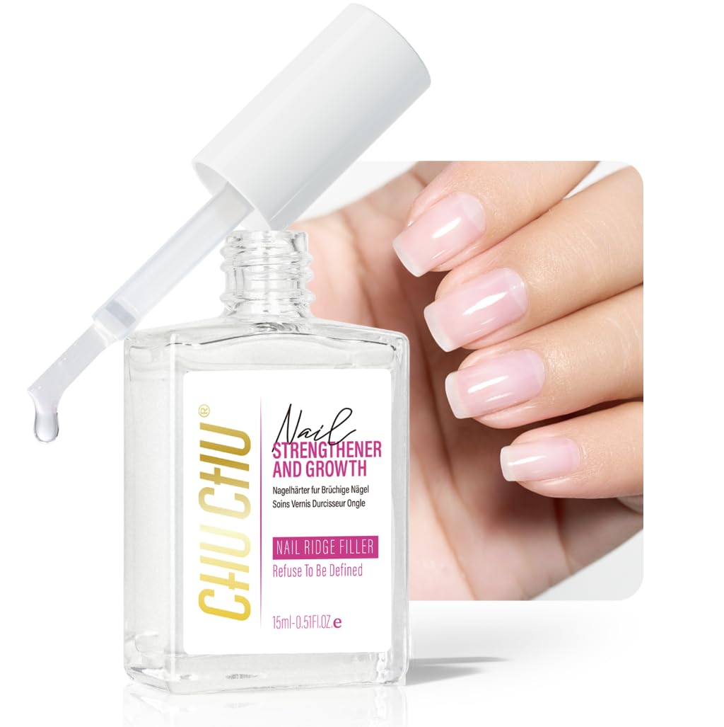 Nail Repair - 8 in 1 Dusty Rose Nail Hardener & Strengthener | Protein Ridge Filler for Weak Nails, 15ml