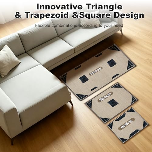 Finevoy 14PCS Non-Slip Rug Grippers for Hardwood Floors