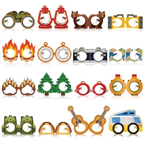 32 Pcs Camping Paper Glasses - Fun Party Favors for Outdoor Events