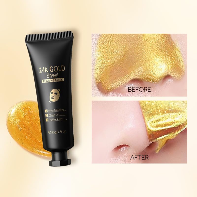 Gold Snail Peel Off Face Mask for Deep Cleansing & Skin Refinement - 150g