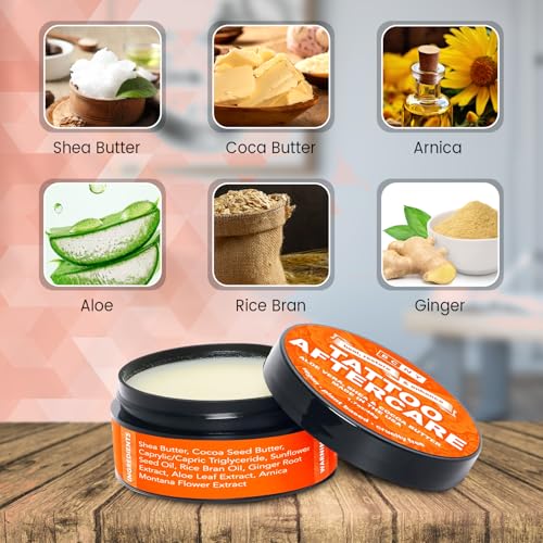 Body Candy Unscented Tattoo Balm - 1.7 Ounce Natural Aftercare