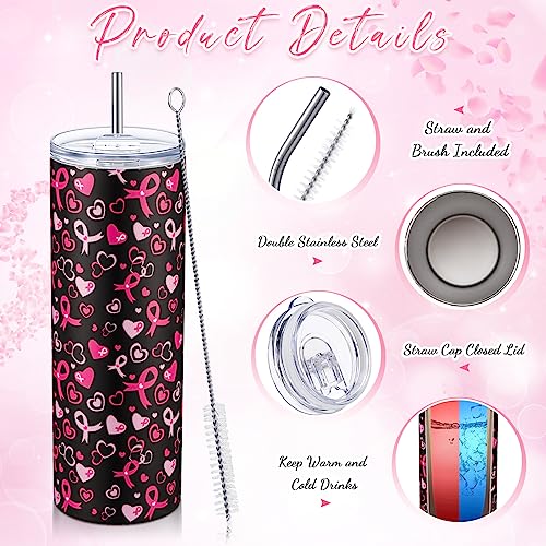 Breast Cancer Awareness Gift Set - Tumbler, Makeup Bag & Socks