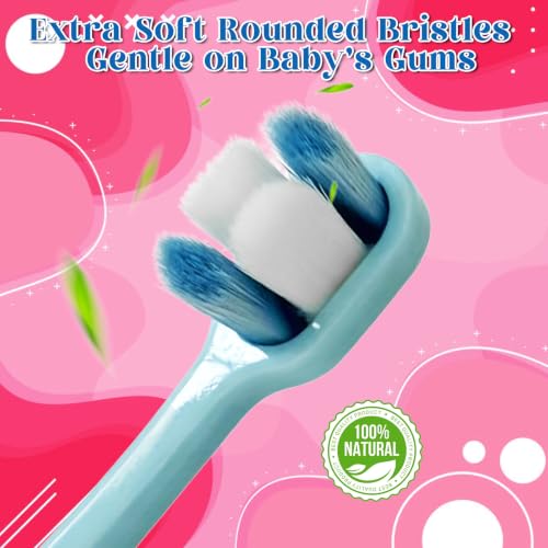 EasyHonor Ultra-Soft Baby Toothbrush 4-Pack for Toddlers 1-3