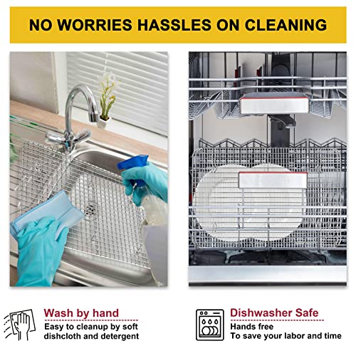 P&P CHEF 9.75 Inch Stainless Steel Cooling Racks Set of 2