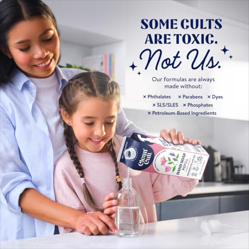 Cleancult Floral Bloom Liquid Hand Soap Refill - 32 oz (2 Pack) - Eco-Friendly & Moisturizing with Aloe Vera