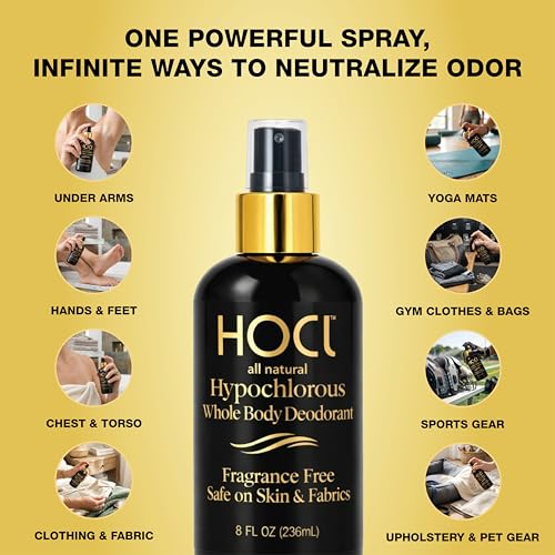 Think Smarter Hypochlorous Acid Whole Body Deodorant Spray 3.4 fl oz - Gentle, Odor-Neutralizing, Sensitive Skin Safe