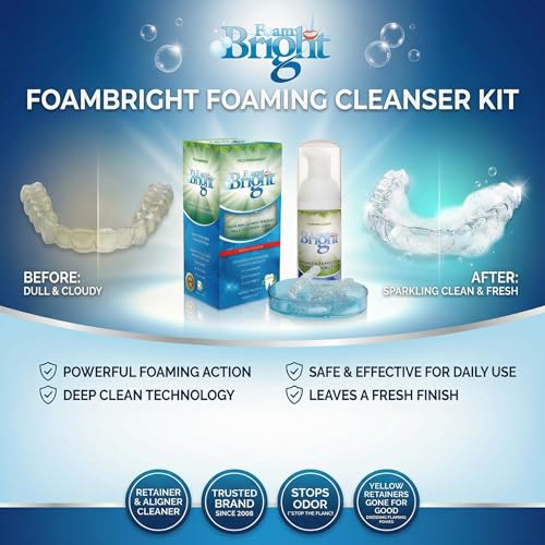 FoamBright Aligner and Retainer Cleaner Whitening Foam - Peroxide Free