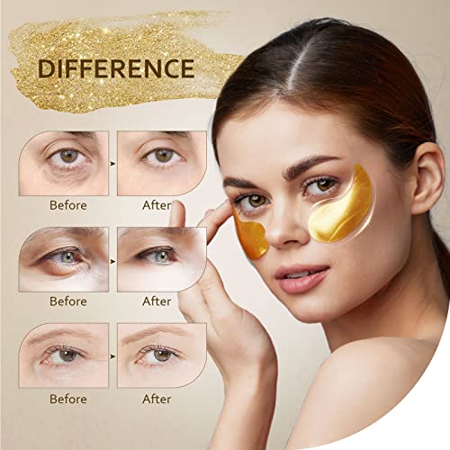 Taimand 24K Gold Under Eye Patches for Puffy Eyes & Dark Circles, Pack of 30 Pairs