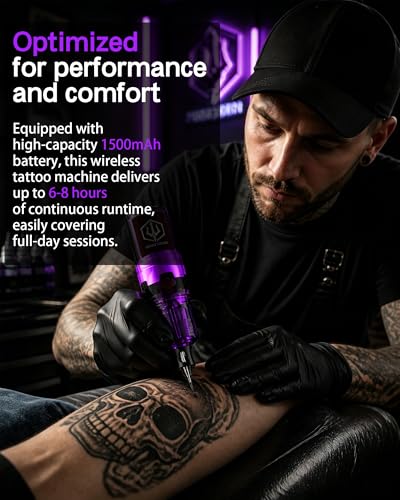 Gaea POSEIDON Wireless Rotary Tattoo Pen Kit with 1500mAh Battery